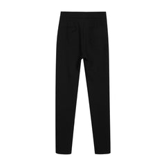 Black High-Waist Sailor Button Skinny Pants