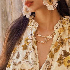 Daisy Print Mini Dress | Puff Sleeve | Navy Floral Summer Boho A-Line | Sweetheart Ruched Tie