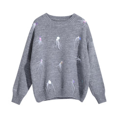 Sparkly Sequin Knit Pullover Sweater