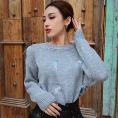 Sparkly Sequin Knit Pullover Sweater