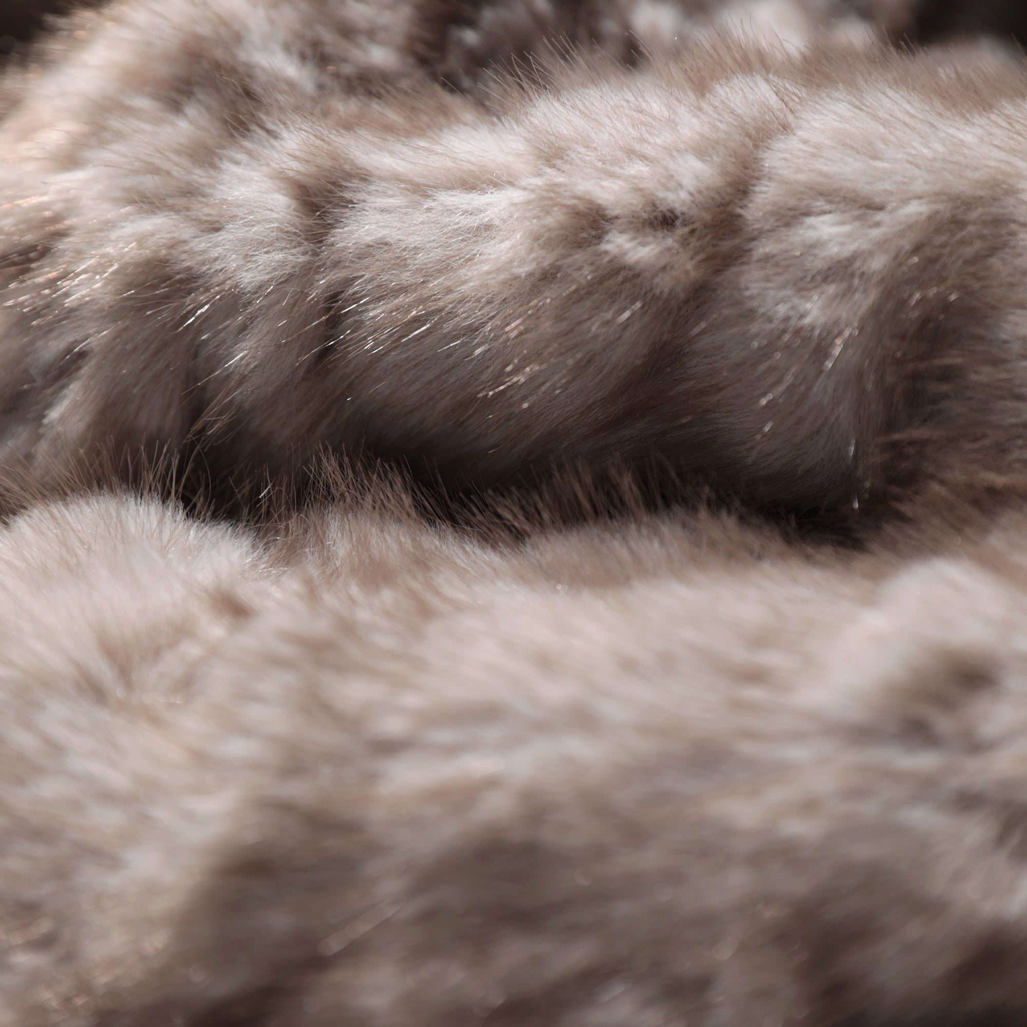 A close-up image of a soft, fluffy, and textured surface, possibly a piece of fur or a fabric.