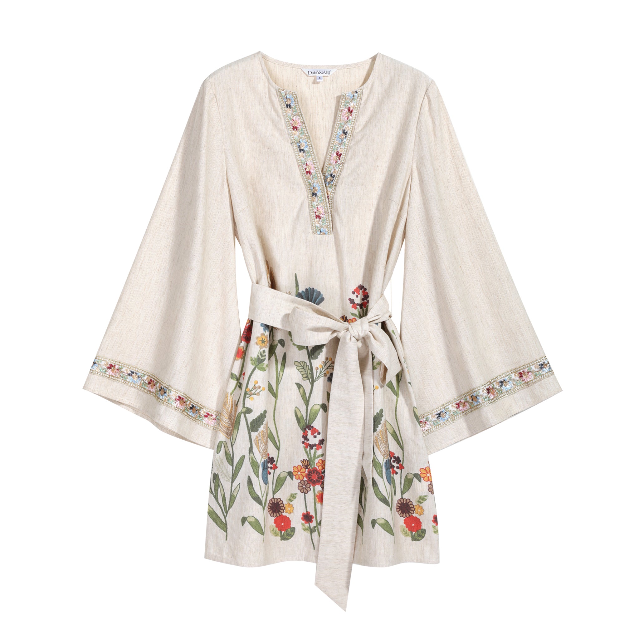 Boho Embroidered Mini Dress - Dabuwawa Floral Tunic Boho Embroidered Mini Dress - Dabuwawa Floral Tunic