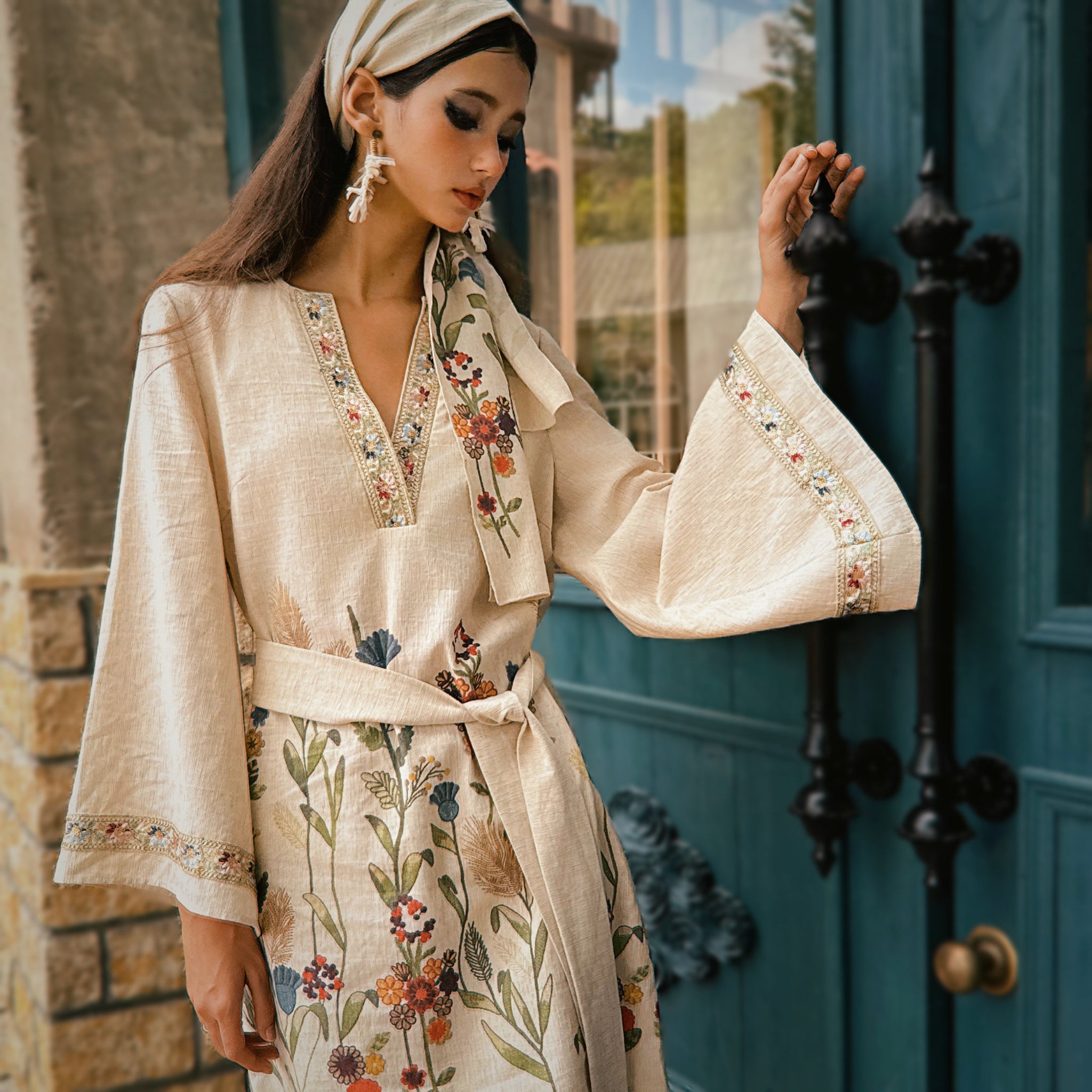Boho Embroidered Mini Dress - Dabuwawa Floral Tunic Boho Embroidered Mini Dress - Dabuwawa Floral Tunic