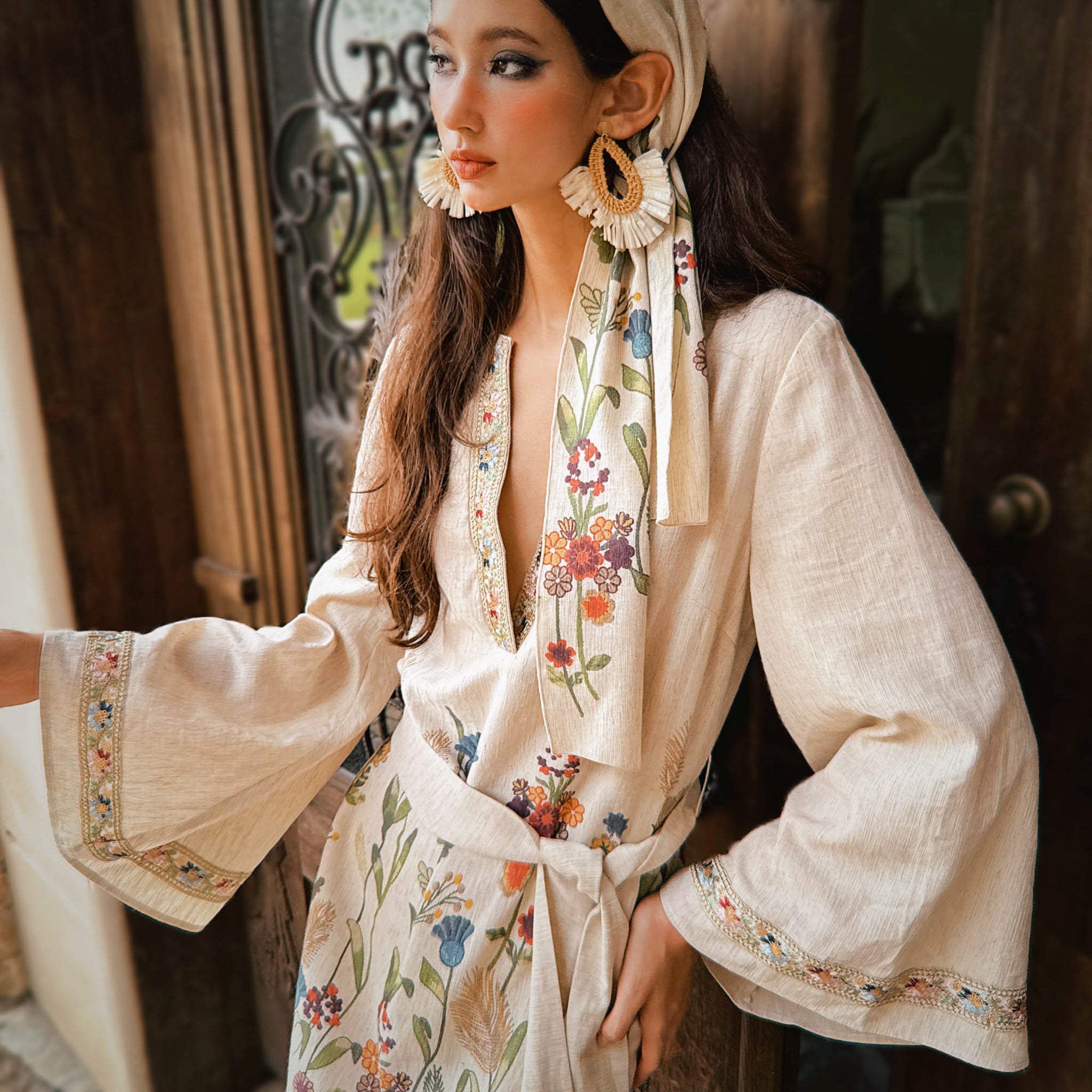Boho Embroidered Mini Dress - Dabuwawa Floral Tunic Boho Embroidered Mini Dress - Dabuwawa Floral Tunic