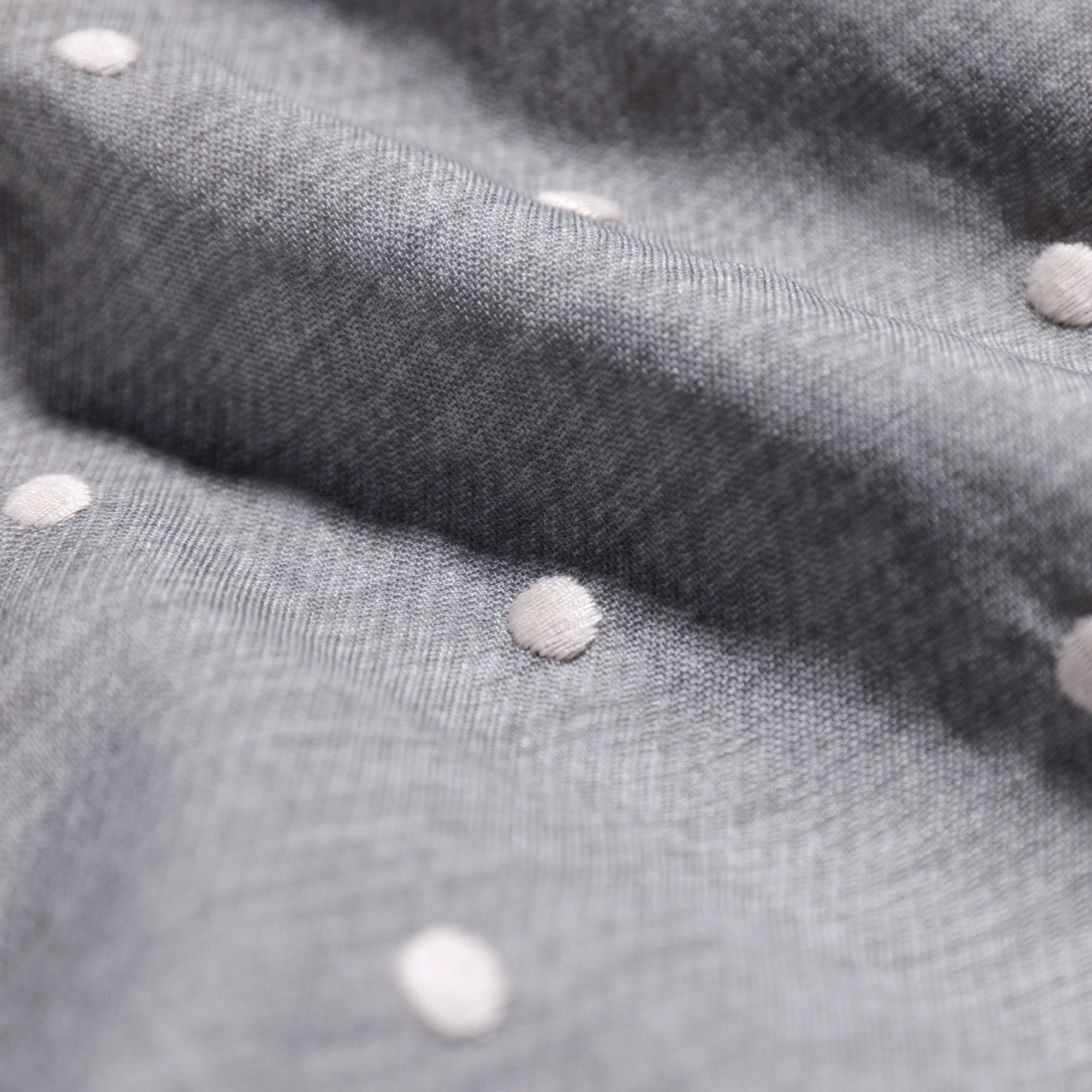 Grey Polka Dot Blazer & High-Waist Shorts Two-Piece Set
