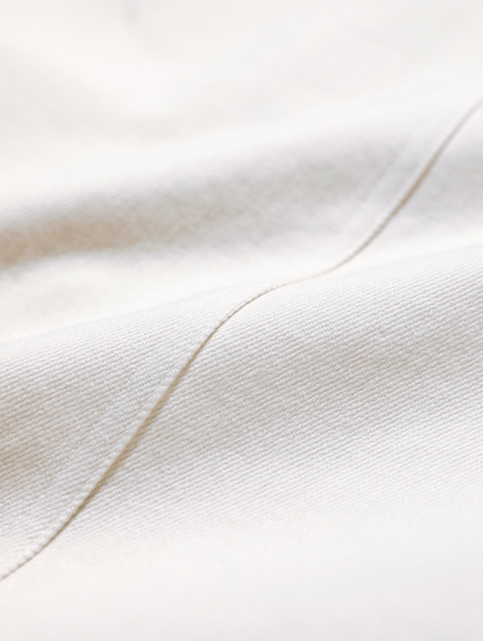 Ivory Button-Front A-Line Midi Skirt
