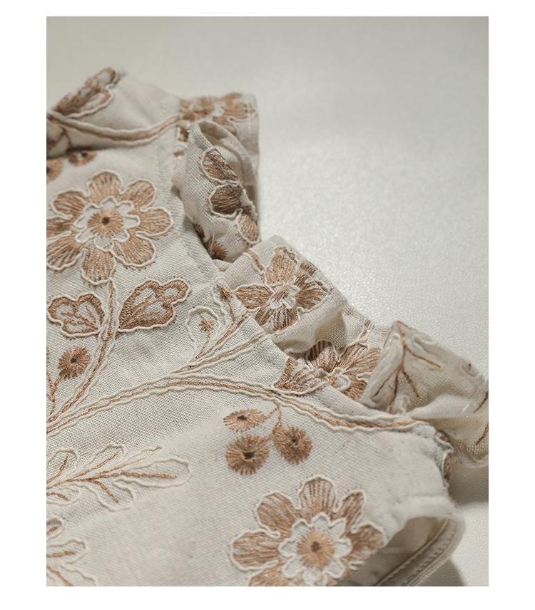 Linen-Blend Boho Sundress, White Floral Summer Dress, Sleeveless Swing Dress, Tiered A-Line Resort Outfit, Casual Holiday Style