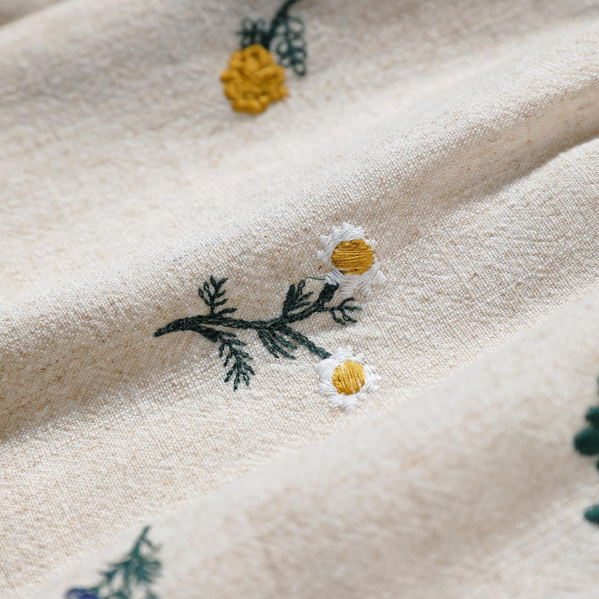 Linen-Blend Floral Print Elastic Waist Shorts with Relaxed Fit