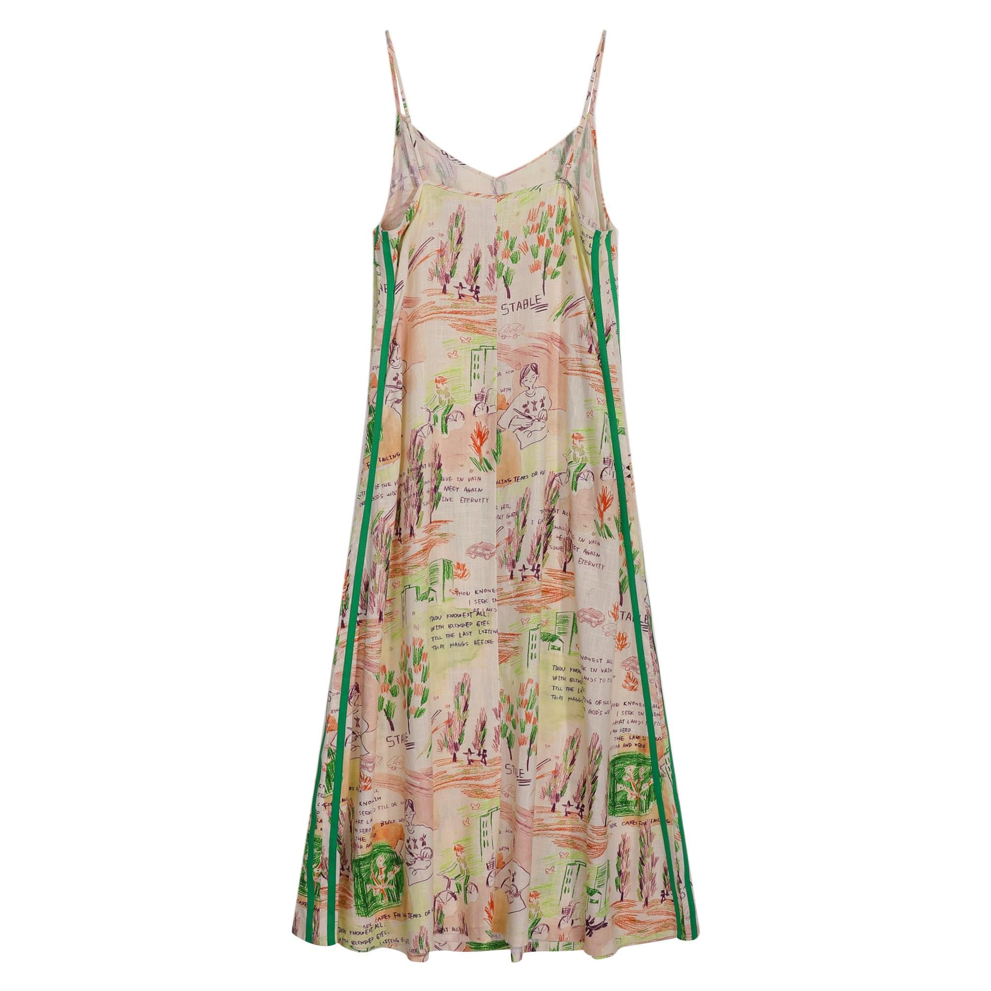 Boho Maxi Slip Dress | Printed Spaghetti Strap Summer Sundress